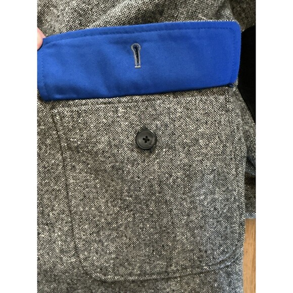 Operations NYC Men's Tweed Wool Blend Blazer 44R Gray Sport‎ Coat Elbow Patches - Picture 9 of 13